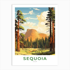 Usa Sequoia Travel Art Print