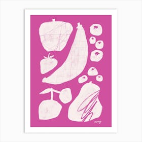 Abstract Fruit Pink    Art Print