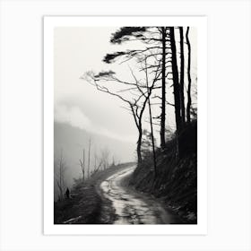Great Smoky, Black And White Analogue Photograph 4 Art Print