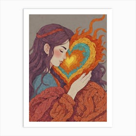 Heart Of Fire 51 Art Print