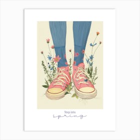 Step Into Spring Flowers And Sneakers Spring 7 Art Print