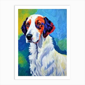 English Setter Fauvist Style Dog Art Print