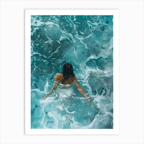 Swimming Woman 9 Art Print