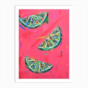 Lime Segments Art Print