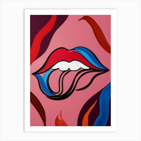 Rolling Stones Lips Art Print