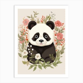 Baby Animal Illustration  Panda 1 Art Print