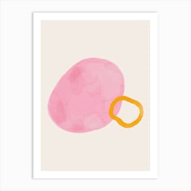 Pink and Orange Shapes Art Print