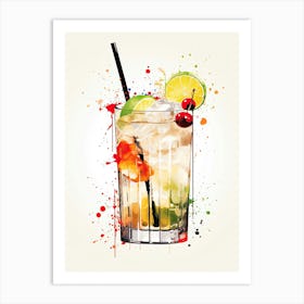 Mid Century Modern Zombie Floral Infusion Cocktail 2 Art Print