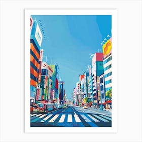 Akihabara Tokyo 2 Colourful Illustration Art Print