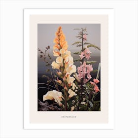 Flower Illustration Snapdragon 1 Poster Art Print