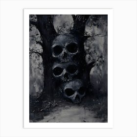 Skulls In The Tree Art Print