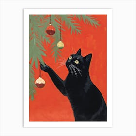 Christmas Cat 3 Art Print
