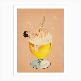 Beer Bath 2 Art Print