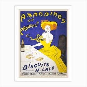 Vintage French Biscuit Advertisement Poster Art Print