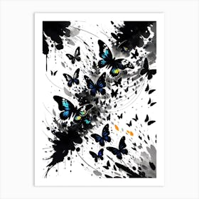 Butterfly Splatter 2 Art Print