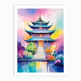 Asian Pagoda 1 Art Print