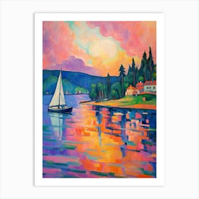 Gig Harbor Washington Retro Pop Art 5 Art Print