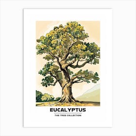 Eucalyptus Tree Storybook Illustration 3 Poster Art Print