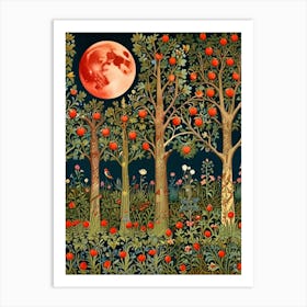 William Morris Moonlight In The Forest 59 Art Print