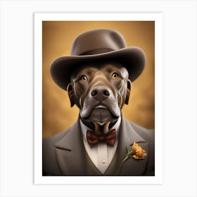 Portrait Of A Dog Art Print