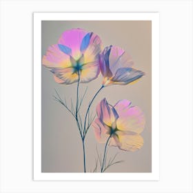 Iridescent Flower Flax Flower 2 Art Print