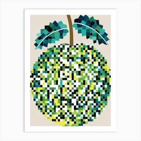 Pixelated Fruit Art Print