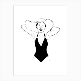 Woman In Swimsuit Art Print