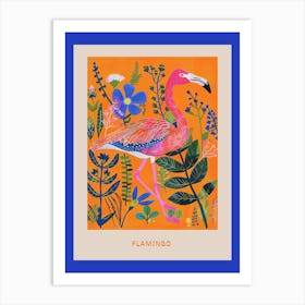 Spring Birds Poster Flamingo 2 Art Print