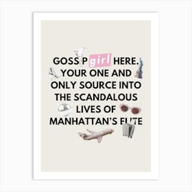 Gossip Girl Inspired 2 Art Print