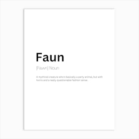 Faun Definition Meaning Art Print