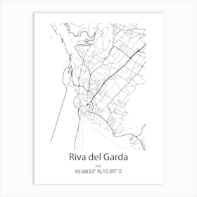 Riva Del Garda,Italy Minimalist Map Poster