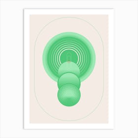 Expanse 2 Green Geometric Abstract Art Print
