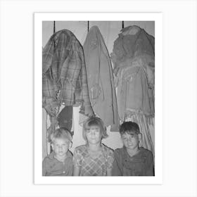 Children Of White Tenant Farmer In Their Home In Mcintosh County, Oklahoma By Russell Lee Art Print
