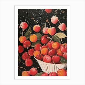 Art Deco Cherry Explosion 2 Art Print