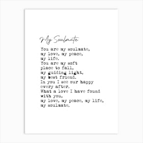 Soulmate Quote Art Print