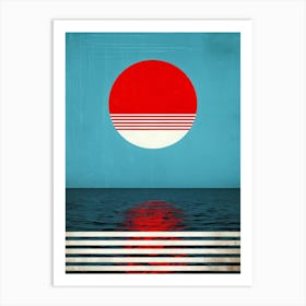 Sunset Over The Ocean 100 Art Print