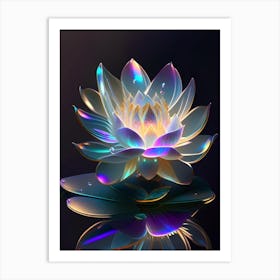 Amur Lotus Holographic 4 Art Print