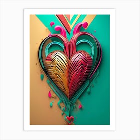 Vibrant Heart Art Print