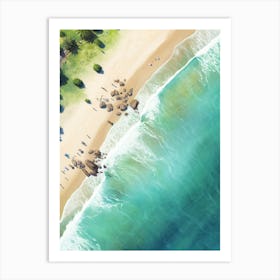 Beautiful Aerial View Of A Beach Art Print