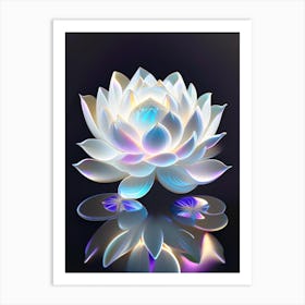 White Lotus Holographic 1 Art Print