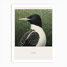 Ohara Koson Inspired Bird Painting Loon 3 Poster Art Print