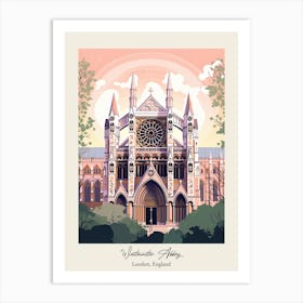Westminster Abbey   London, England   Cute Botanical Illustration Travel 0 Poster Art Print