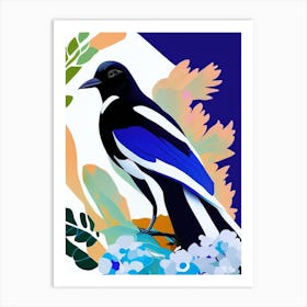 Magpie Pop Matisse 3 Bird Art Print