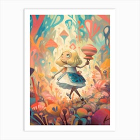 Alice In Wonderland Colourful Storybook 3 Art Print