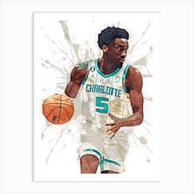 Mark Williams Charlotte Hornets Art Print