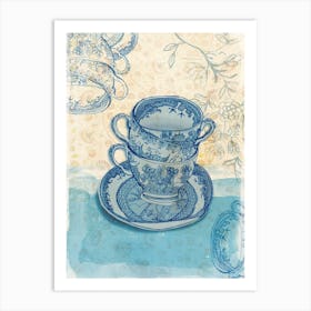 Tea Cup Patterns Art Print