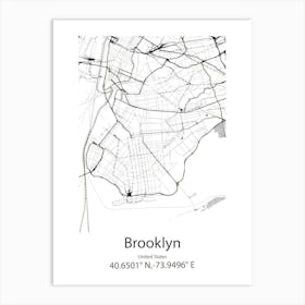 Brooklyn Park,United States Minimalist Map Art Print