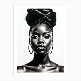 Mural Photo Of Beautiful Black Woman 5 Art Print