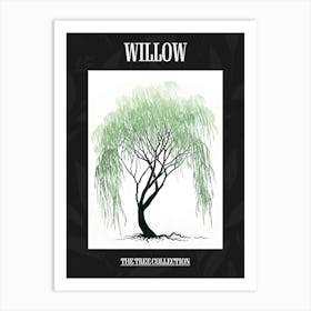 Willow Tree Pixel Illustration 1 Poster Art Print