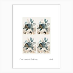Cute Animals Collection Turtle 3 Art Print